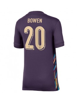 Billige England Jarrod Bowen #20 Bortedrakt Dame EM 2024 Kortermet